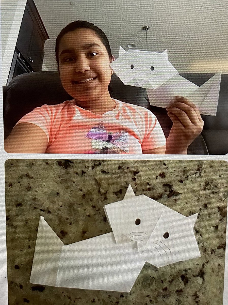 MrsChangGrove's tweet photo. Week 2 Grove’s Family Reading Program rewards included Pet Yoga, Pet Drawing, &amp; Pet Origami! We had fun with our dogs &amp; cats in the activity we chose to celebrate our reading this week! #FamilyReadingProgram @GroveAve220 https://t.co/44pl5AU1Xo