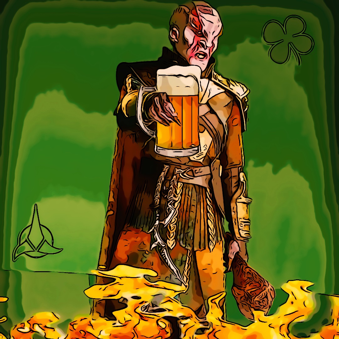 Michael_LucasSR's tweet photo. "I'm sure Kol is drinking a Guinness somewhere in Sto-Vo-Kor!" - @MrKenMitchell ππΊπ₯ #StPatricksDay #StarTrek #StarTrekDiscovery #Klingons #GeneralKol #edit #composite #FanArt https://t.co/H5XvOlj2C5