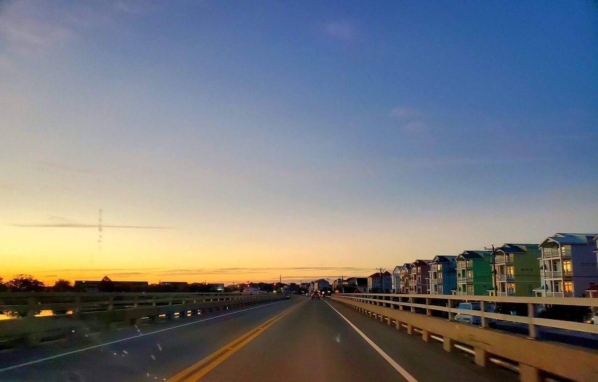 fenwickusa's tweet photo. Sunrise over the rainbow houses on #route54 #fenwickisland https://t.co/6agPfBePpw