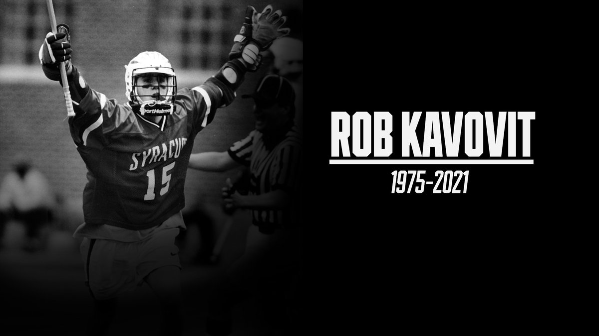 CuseMLAX's tweet photo. We mourn the passing of an all-time great player and teammate Rob Kavovit.

Our thoughts are with his family and friends in this time. https://t.co/eOP4zZ4Tpt