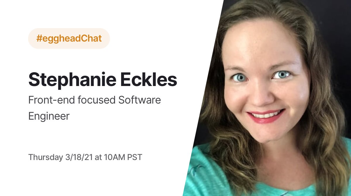 eggheadio's tweet image. Don&apos;t miss our #eggheadChat with @5t3ph tomorrow 03/18 @ 10AM PT!

Click to add a reminder to your calendar
bit.ly/3qQFDpe