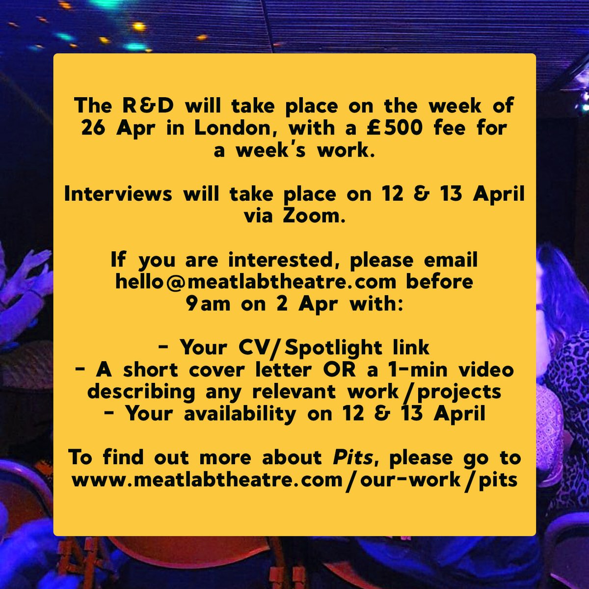🚨🚨🚨 PAID OPPORTUNITY FOR ACTORS/DIRECTORS/PLAYWRIGHTS/DRAMATURGS/COMEDIANS/THEATRE PEOPLE 🚨🚨🚨