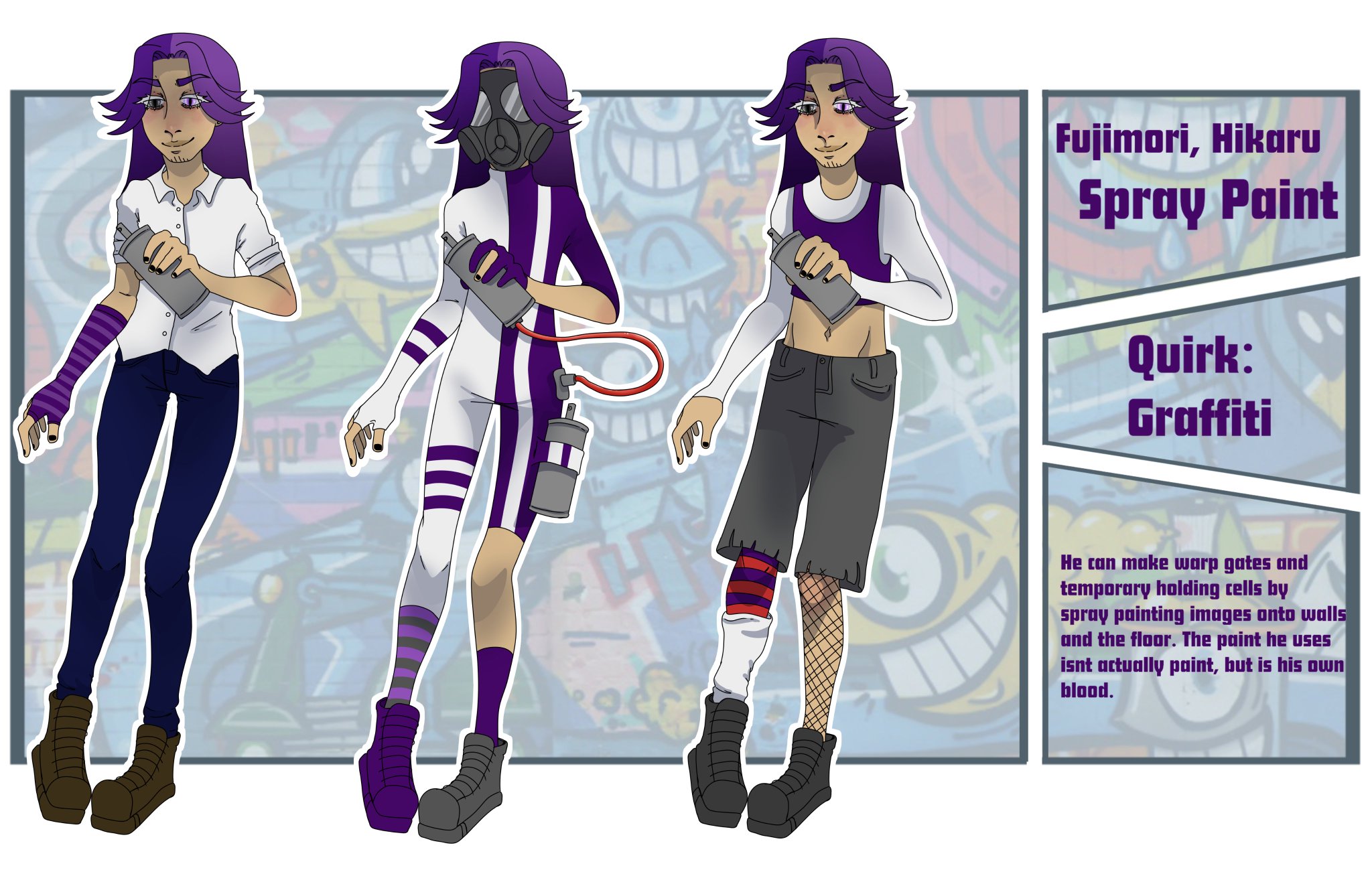 khaos leviathan on Twitter "Here's my bnha oc!! His hero name is Spray