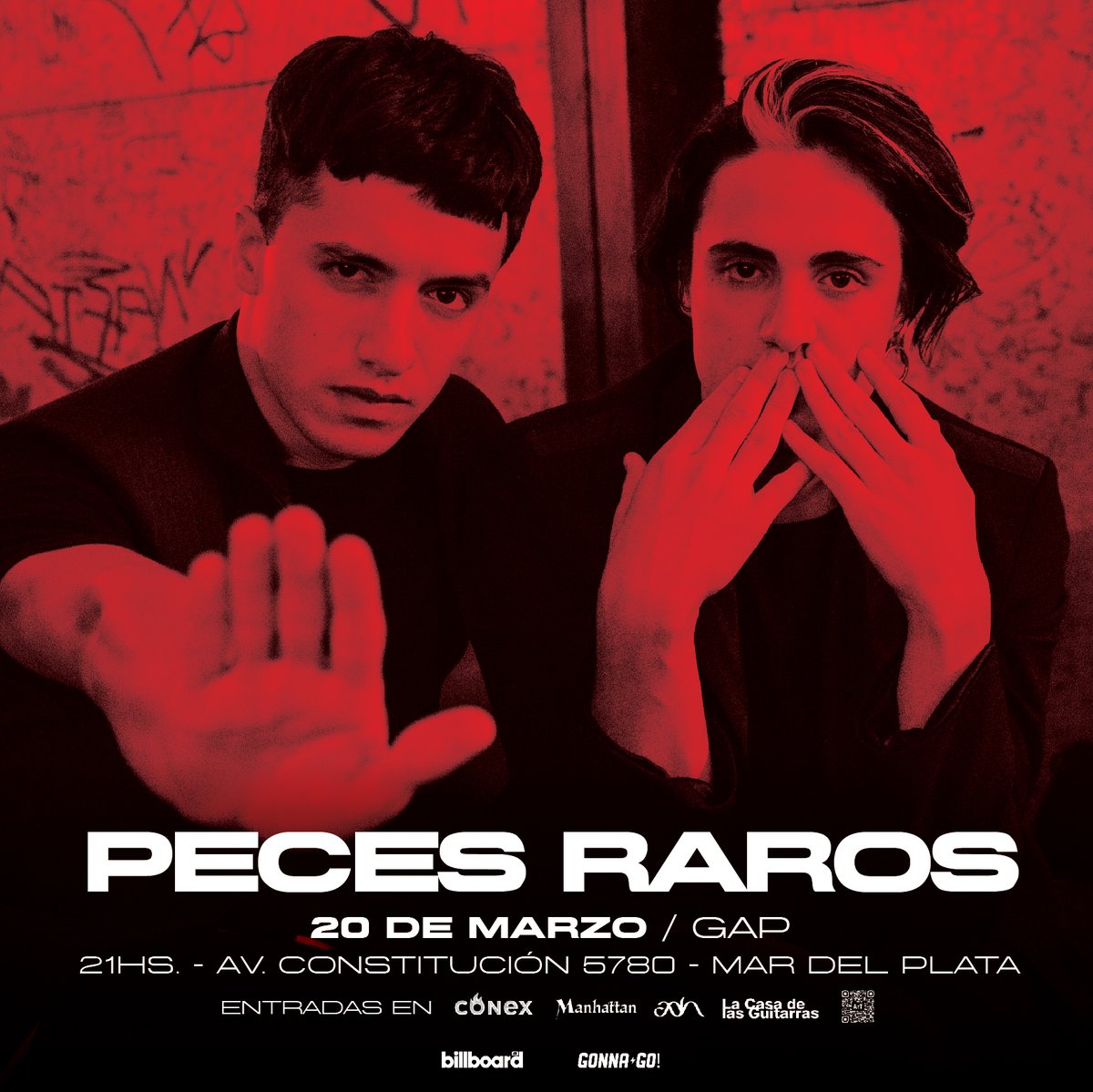 gonnagoprod's tweet photo. Sigue la gira de #PecesRaros 🙌
🎉Este sabado en #GAP #MardelPlata
👉31/03 en #ElOpera #LaPlata
👉10/04 en #CCGuemes #Rosario
Entradas aca➡️https://t.co/xLQ0FXbsPM https://t.co/oMennYsVBf