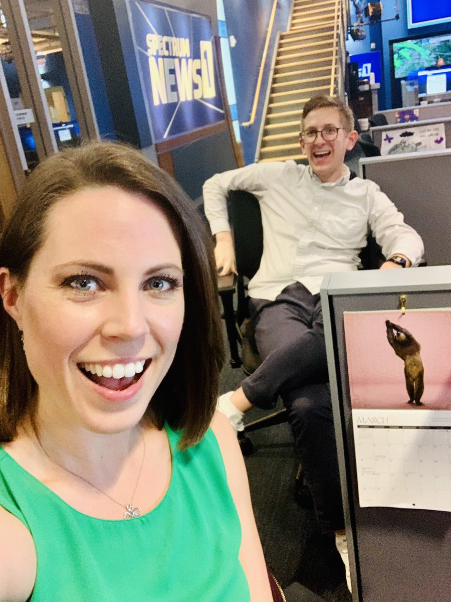 Spectrum News 1 forces come together! Did you know our production team is actually in Raleigh? This is one of the main members! We work from across the state to put on your broadcasts, and every once in a while see each other in real life. Nice having you in CLT today <a href="/kishy41/">Allen Kishpaugh</a>!