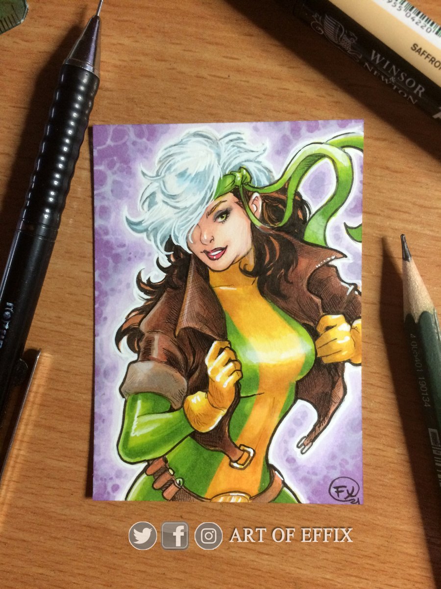 Jean GreyDark Phoenix XMen Sketch Card PSC ACEO Artist Trading Cards
