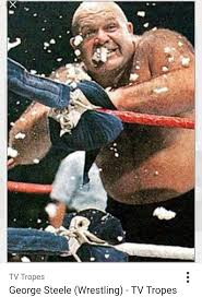 WitWrestling's tweet photo. #WWERaw If @QoSBaszler is gonna start eating turnbuckles, as Asuka made he do on #RAW, she may wanna take tips from this guy...Leave the pad on!

RIP George "The Animal" Steele https://t.co/15i1gRF07z