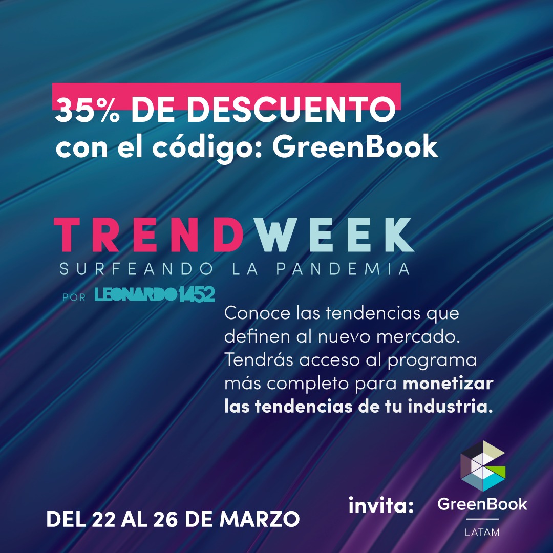 La próxima semana: una inmersión interactiva en el tema de las #tendencias. Gracias a <a href="/Leonardo1452/">Leonardo1452</a> por ofrecer esta promoción a la comunidad GreenBook LatAm