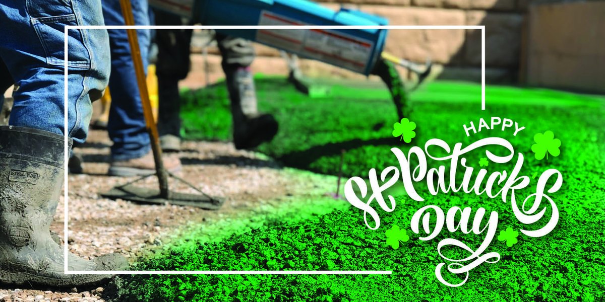 HAPPY ST. PATRICK'S DAY! Gold isn’t always found in a pot. #StPatricksDay #greenconcrete #pourgreen
