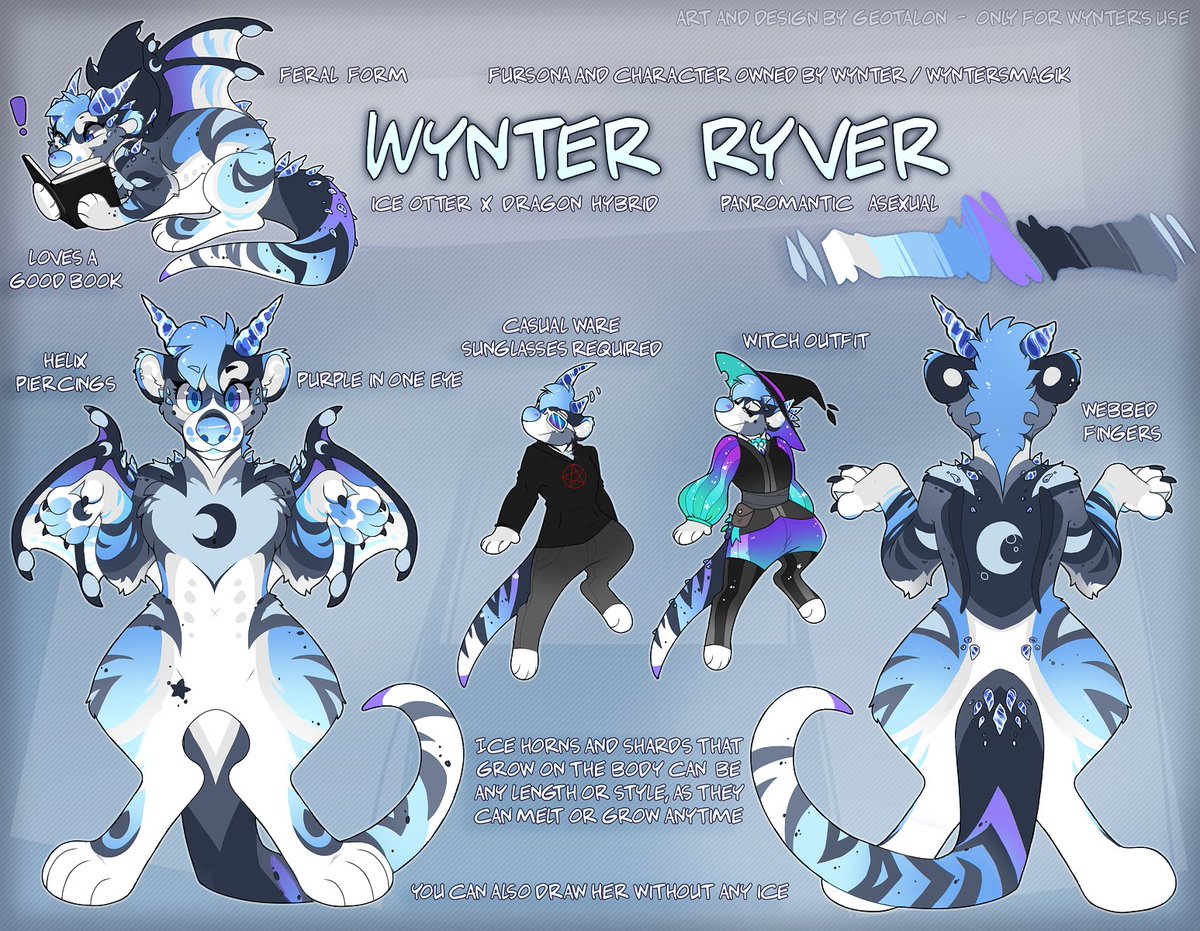 geotalon's tweet photo. Fursona design commission for my friend @Wynter35461989 ! I'm very excited to see her future plushies, art, and fursuit. 💕

#furry #furryfandom #anthro https://t.co/Rv9ukrcjQn