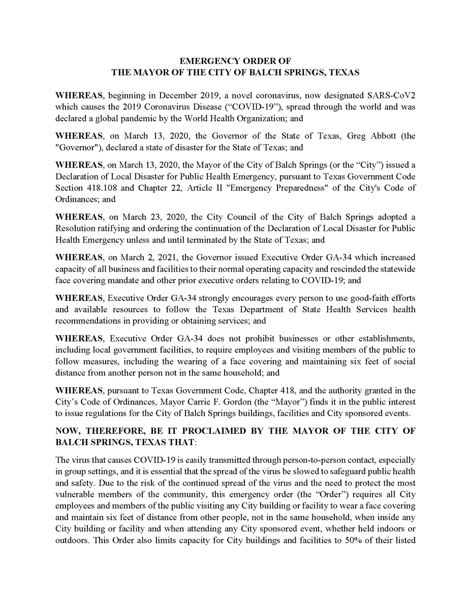Emergency Order of the Mayor of the City of Balch Springs
Click Now to Read More...
cityofbalchsprings.com/CivicAlerts.as…
