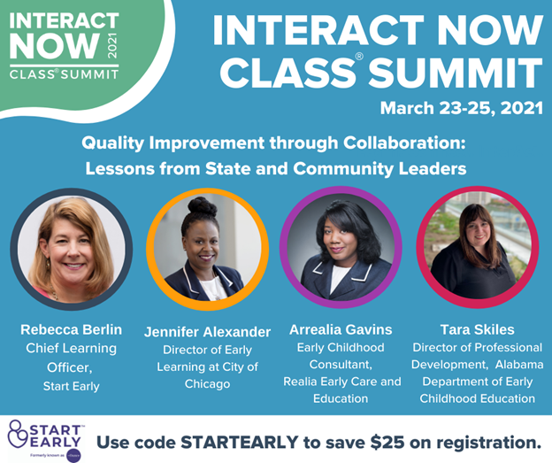 StartEarlyorg's tweet photo. @StartEarlyorg and Chief Learning Officer @rabva are  excited to be part of the panel discussion, “Quality Improvement through Collaboration” following a film screening of @StartingatZero_  Join us at the upcoming #InteractCLASSsummit March 23-25. https://t.co/qt39Mz6mQp https://t.co/QkJaIWVwZc