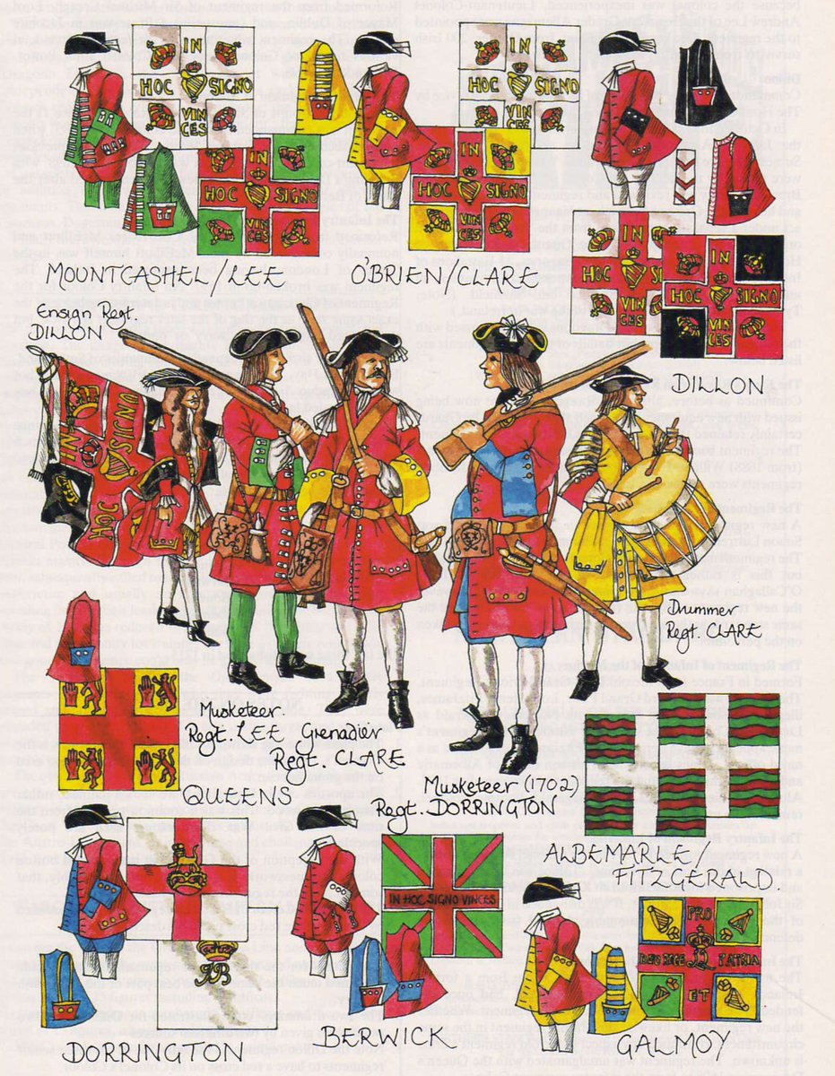 Before we continue, a small note about uniforms (I'm sorry, I can't help it). The Irish Brigade was rather distinctive in the French army for its wearing of red, looking more like English soldiers. This was likely intentional, as the red symbolized their loyalty to the Stuarts.