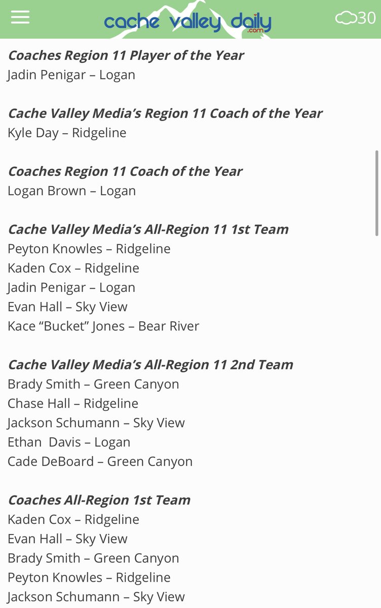 evnhall's tweet photo. Blessed to be named First Team All-Region in basketball, voted by the media and the coaches!! https://t.co/E6b9EWiJzd
