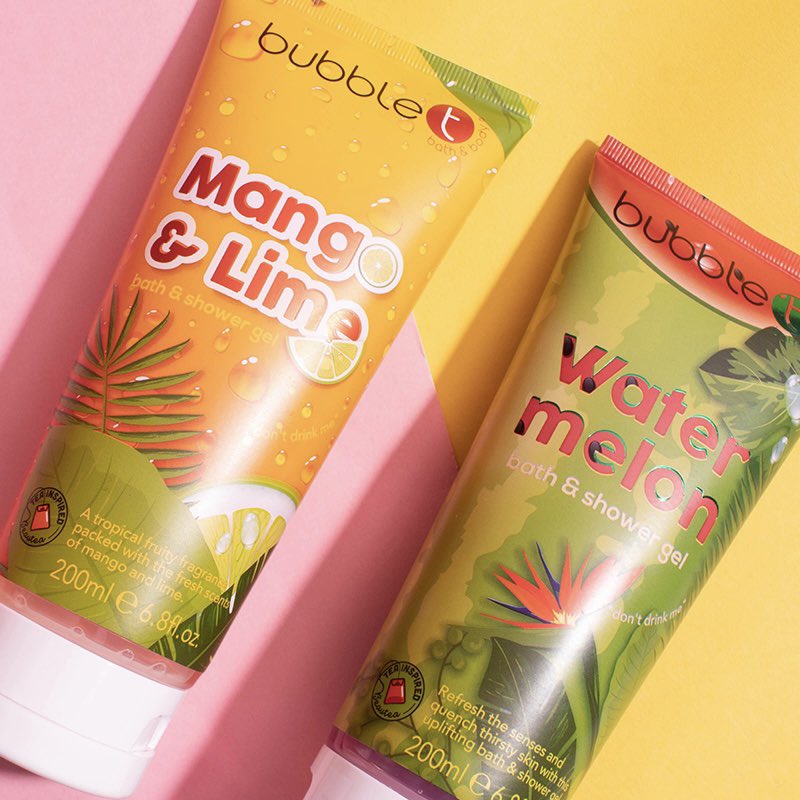 The closest we’re getting to a tropical holiday right now... 🥭🍉🌴

Find the full range of our fruity and uplifting bath &amp; shower gels right here: bubbletcosmetics.com/collections/sh…

Don’t forget, you can still enjoy 25% off everything!