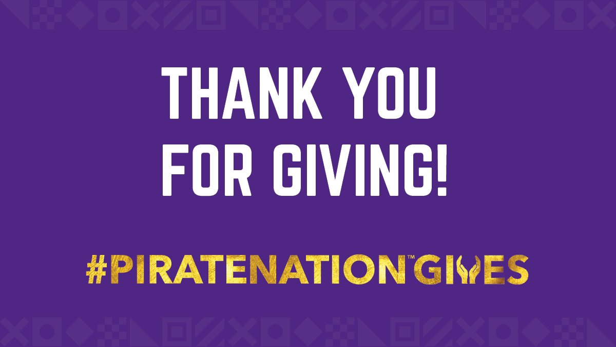 Have you checked out the #PirateNationGives website lately? We just met our 'HHP 30 for PNG' goal! 6️⃣ of our key areas have received $500 in bonus money!🎉 THANK YOU to all who have donated so far!