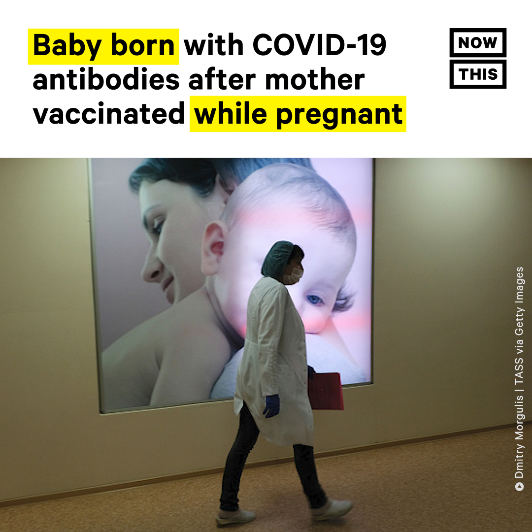 nowthisimpact's tweet photo. A newborn in Florida is thought to be the first baby in the world born with COVID-19 antibodies after their parent received a vaccination. https://t.co/1wdrp58eoC