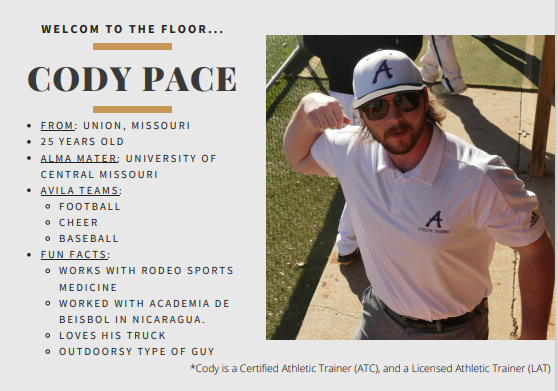 AvilaATC's tweet photo. 🤠Howdy, y'all! Next up for our Athletic Trainers is the country boy, Cody "COWBOY" Pace! https://t.co/e3sZEEvkXK