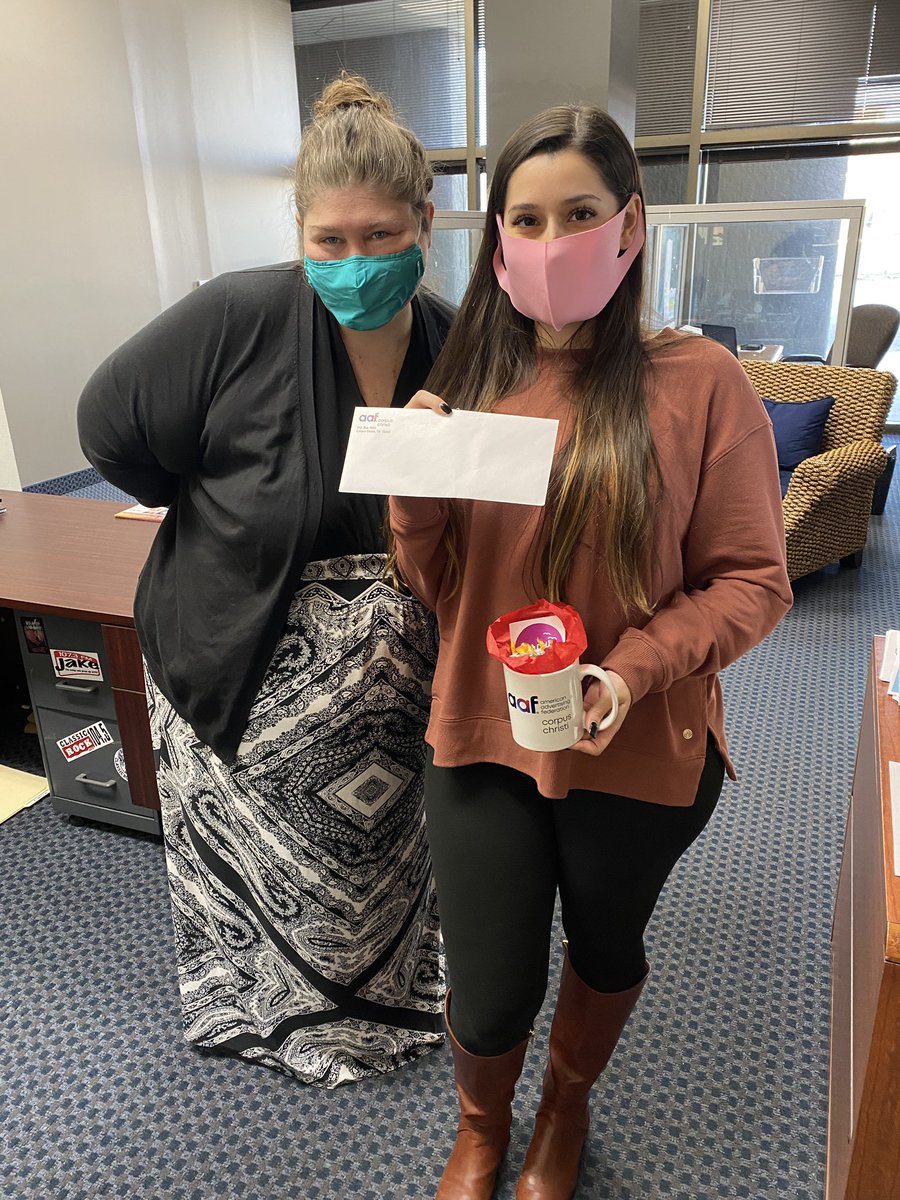 AAFCorpus's tweet photo. Hello to Lorie and Jackie, a couple of our newer members from Planet 102.3, The Bull 107.3, and Classic Rock 104.5 The Eagle! Looking forward to seeing y’all at AAF stuff all of 2021! https://t.co/4Vkudtk3F0