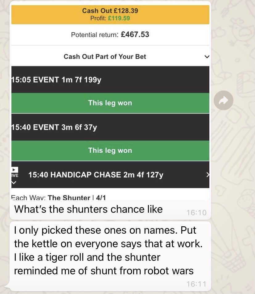 If anyone is after some Cheltenham tips go speak to <a href="/SeanPasque/">Sean Pasque</a>