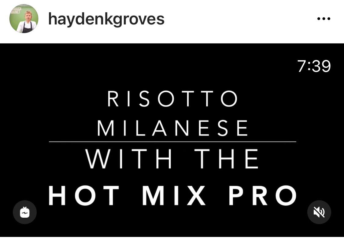 New to all this #IGTV 🤔
here’s a piece I shot making a delicious Risotto for <a href="/mitchellcooper/">Mitchell & Cooper</a> using the <a href="/HotmixPRO/">HotmixPRO</a> 👨‍🍳👍
<a href="/RisoGalloUK/">RisoGalloUK</a> <a href="/thechefsforum/">𝚃𝚑𝚎 𝙲𝚑𝚎𝚏𝚜’ 𝙵𝚘𝚛𝚞𝚖®🍽</a> 

🎥- instagram.com/tv/CMiBHyYHrDz…