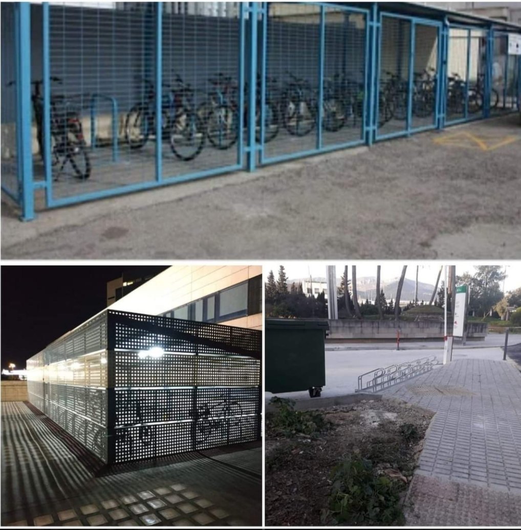 JaenMereceMas's tweet photo. TOMA #NINGUNEO A #JAÉN. Hasta en los detalles, para los #hospitales de Córdoba y Granada #parkings de bici/patinetes cubiertos, con iluminación, cierre y seguridad... para los trabajadores del hospital jiennense cuatro hierros y vais que chutáis. Ea, @saludand @jesusraguirre https://t.co/Zt7x9C6iyJ