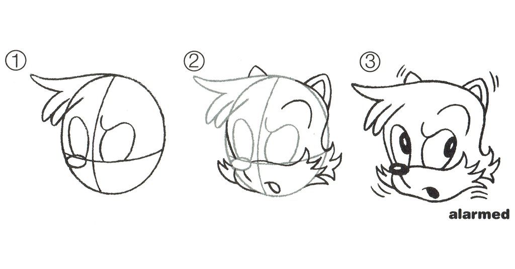How To Draw Tails Sonic The Hedgehog Step By Step
