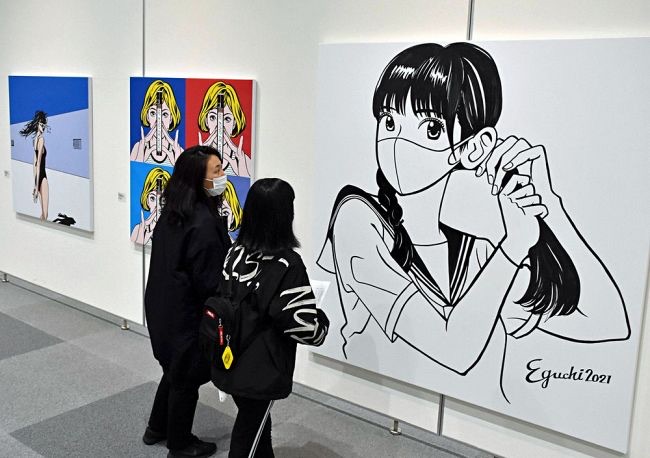 大場礼 マスク姿の少女 完成 江口寿史イラスト展 北海道新聞 T Co Intvicvspg 青森市の東奥日報新町ビル3階new Sホールで開かれている 江口寿史イラストレーション展 彼女 世界の誰にも描けない君の絵を描いている は5月9日まで 会期中は