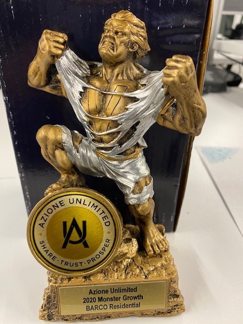 Barco Residential (@barco_resi) on Twitter photo A great big thank you to <a href="/AzioneUnlimited/">Azione Unlimited</a> and our Azione Partners for awarding us your 2020 Monster Growth Award! We genuinely fear for the safety of the other awards in our cabinet ;-).
#MakeWowTheStandard A great big thank you to <a href="/AzioneUnlimited/">Azione Unlimited</a> and our Azione Partners for awarding us your 2020 Monster Growth Award! We genuinely fear for the safety of the other awards in our cabinet ;-).
#MakeWowTheStandard