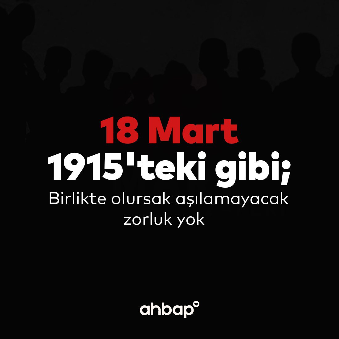 Çanakkale’de hayatını kaybeden Anzak askerlerini “Onlar bu toprakta canlarını verdikten sonra artık bizim evlatlarımız olmuşlardır.” diyerek bağrına basan ve bugün dünyanın paylaştığı acılarla baş etmek için bize ilham olan Atatürk’ü ve tüm vatan evlatlarını saygıyla anıyoruz.