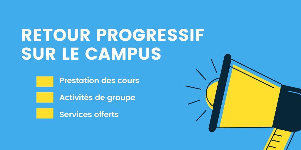 VieEtudiante's tweet photo. Pour tout savoir sur le retour progressif sur le campus @UQAM! 📩👇
https://t.co/A9B9xYMdqm #UQAM https://t.co/RuzDfw0RCg