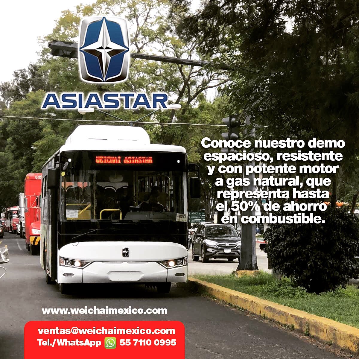 asiastar_mexico's tweet photo. Nuestro autobús demo es cómodo, rendidor y seguro, cuenta con motor
a gas natural que representa un menor gasto en combustible #asiastar #weichai #weichaimexico #autobuses #motordiesel #motorgas #gasnaturalvehicular #autobuspasajeros #ecologia https://t.co/ujUjOnwwYE