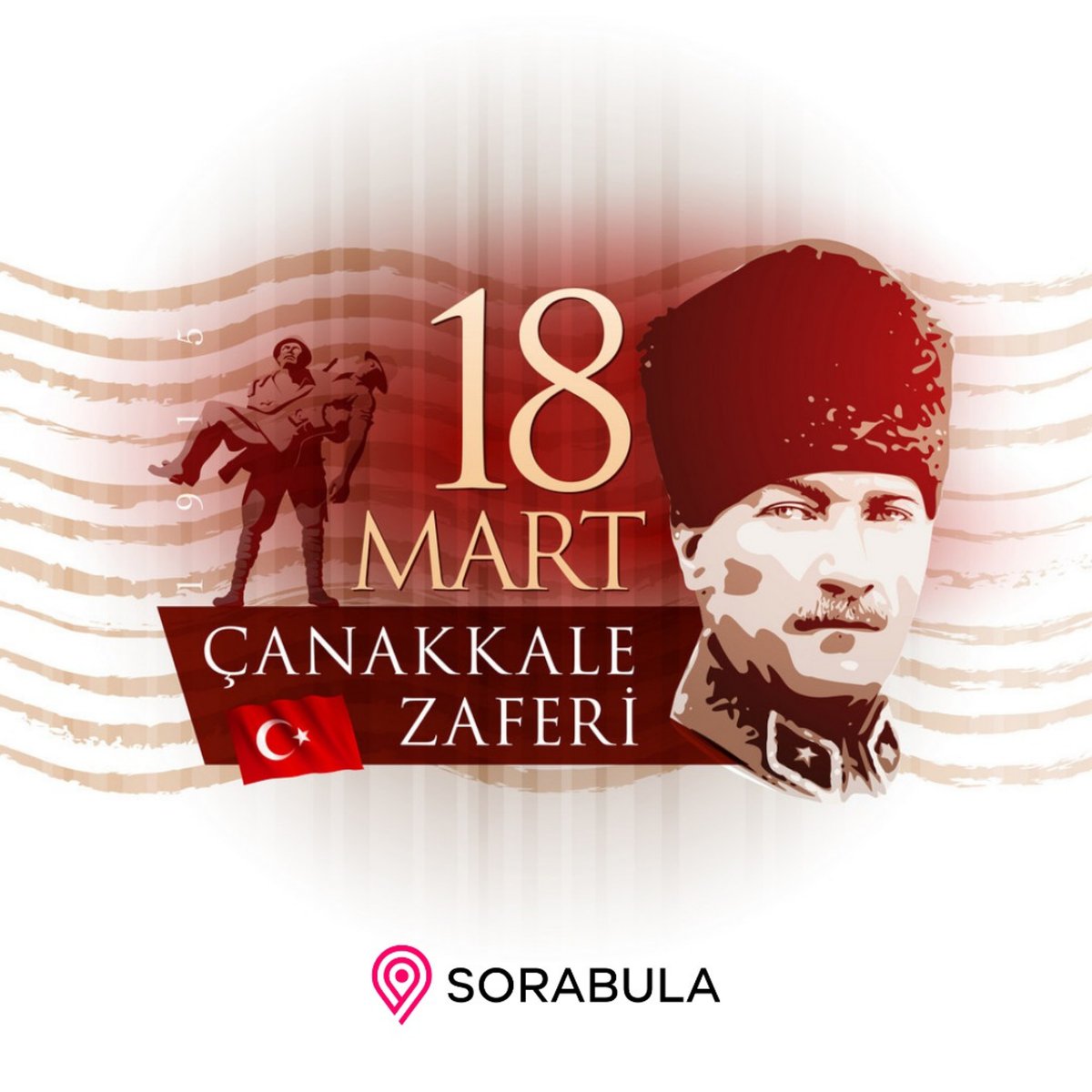 sorabulacom's tweet photo. Başta Gazi Mustafa Kemal Atatürk olmak üzere Çanakkale’yi geçilmez kılan aziz şehitlerimizi rahmet ve minnetle anıyoruz.

18 Mart Çanakkale Zaferimizin 106. Yılı kutlu olsun!

#18Mart1915 https://t.co/IyVPKzPJRb
