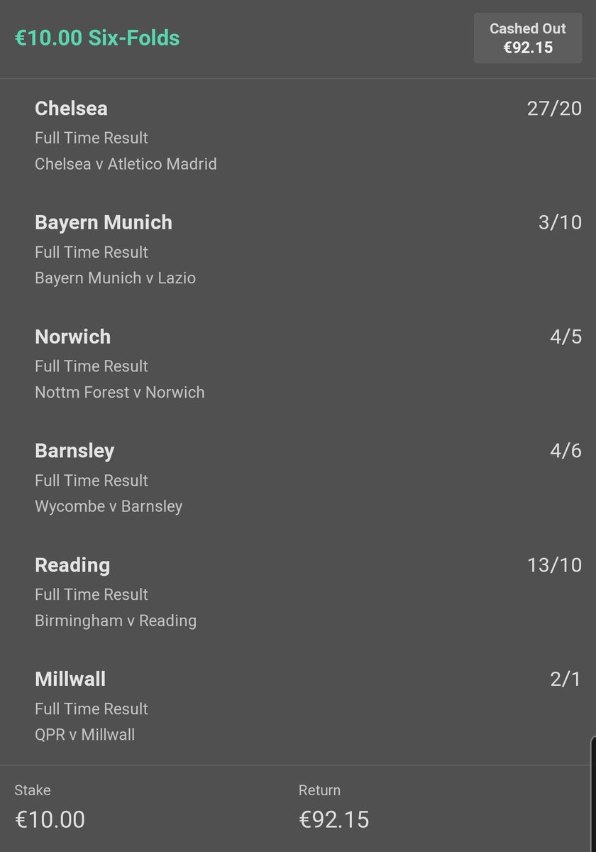 alanmosulli's tweet photo. @JRS_Tips Just before Birmingham scored I cashed in 😅😅👍 https://t.co/vLzd4zsEre