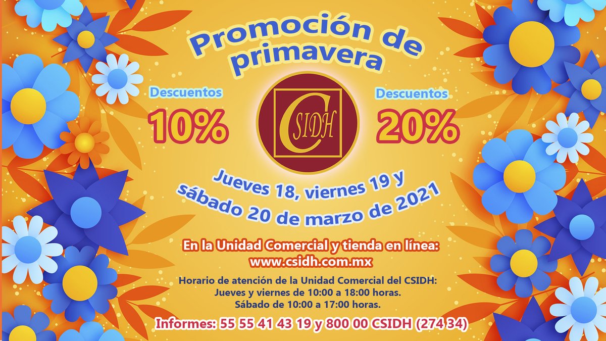 3siemprecontigo's tweet photo. Te esperamos este jueves18, viernes 19 y sábado 20 de marzo con grandes #Descuentos en el #CSIDH https://t.co/wpBJTSCG9g
