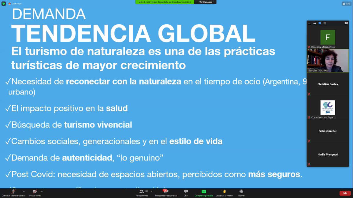 #Ahora arrancamos el 1° Webinar de CAME Turismo/Turismo de Naturaleza.