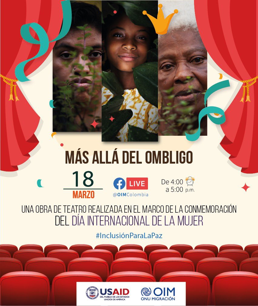 ¡Agéndate!

Mañana, a través de la obra de teatro “Más allá del Ombligo”, mujeres de diversos grupos étnicos de Colombia, harán visibles sus liderazgos, iniciativas y sentires que impulsan la lucha por la igualdad de género en el país.  

#InclusiónParaLaPaz