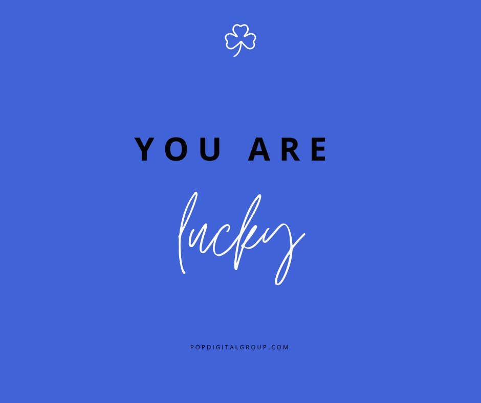 popdigitalgroup's tweet photo. Mantra for today: You are lucky! ☘️ 

Happy St. Patrick's Day! https://t.co/SwOsQrq6bo