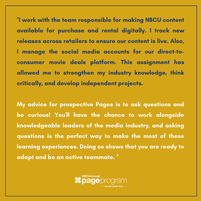 NBCU Page Program tweet media