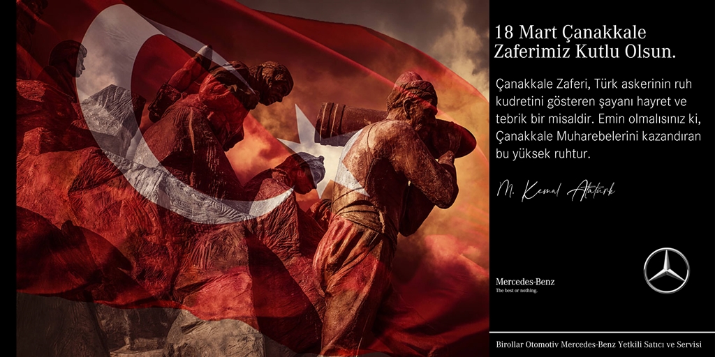 Çanakkale Zaferimizin 106. yılında; Cumhuriyetimizin kurucusu, Anafartalar kahramanı Gazi Mustafa Kemal Atatürk başta olmak üzere Çanakkale’nin ve istiklal mücadelesinin bütün kahramanlarını şükran ve minnetle anıyoruz. #birollarotomotiv #18martçanakkalezaferi #CanakkaleGecilmez