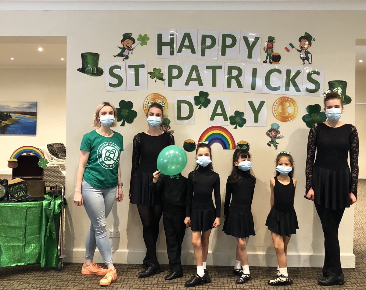 SummitCare's tweet photo. SummitCare Penrith residents enjoyed the show when some Irish dancers came into the home. The home was also decorated with Irish colours and symbols.

#SummitCarePenrith #AgedcareAustralia #StPatricksDay2021 https://t.co/ZvXRSoEJns