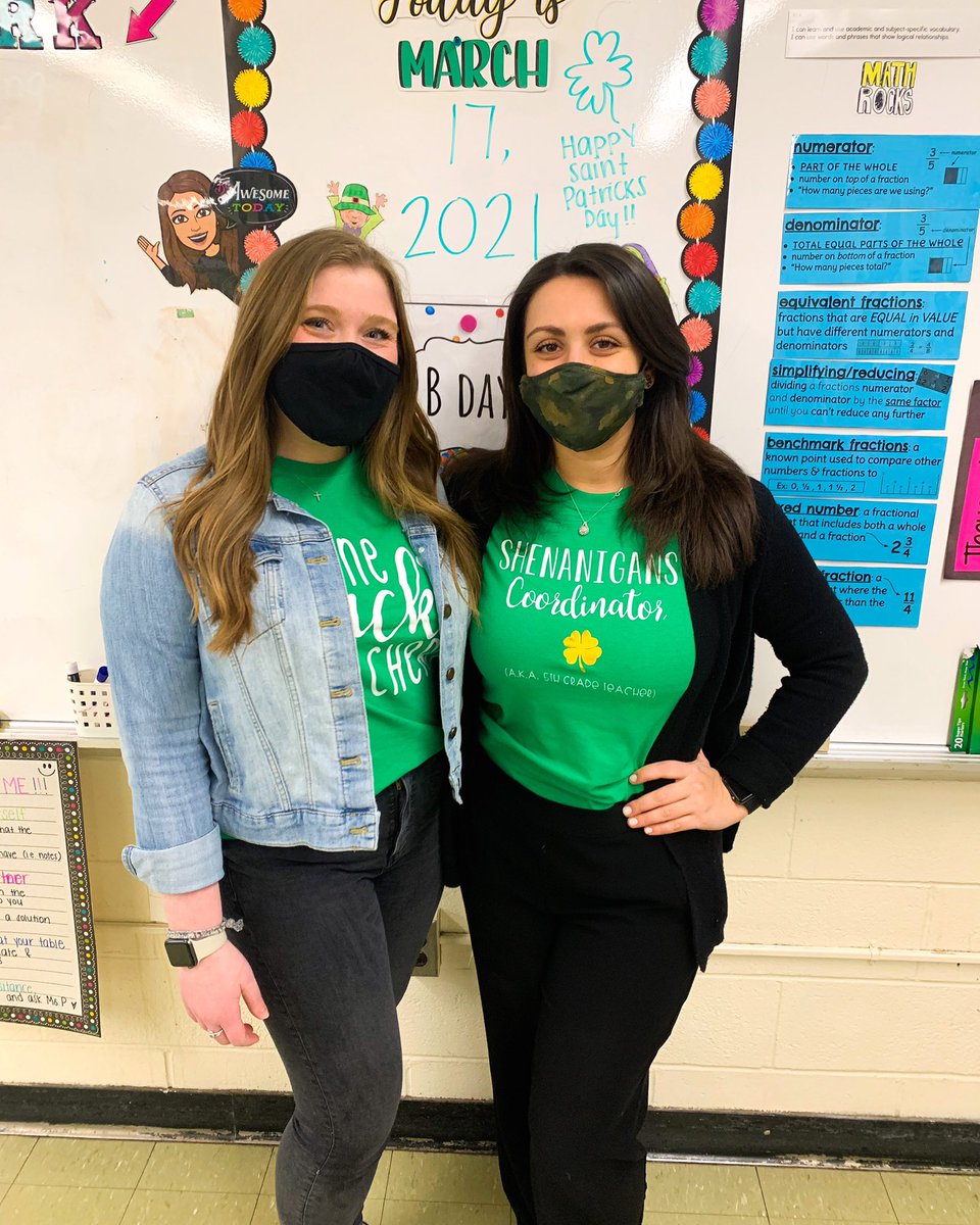MsPagliaro's tweet photo. Happy Saint Patrick’s Day! Feeling lucky to teach such amazing kids with wonderful people! ☘️ @EastBrookMS @MsPallotto https://t.co/mvbSgIeN9H