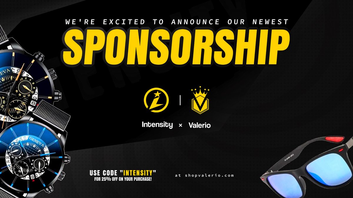 We could not be more excited to announce to you all our newest sponsor <a href="/shopvalerio/">Valerio™</a>! They sell all kinds of clean accessories like watches, sunglasses and more! Use our code "Intensity" for 25% off when shopping with them. 
[instagram.com/valerio.us/?ig…]
[shopvalerio.com/?utm_source=In…]
