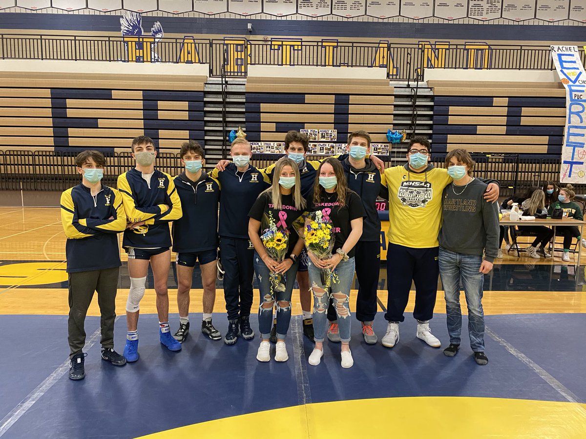 hartlandsports's tweet photo. Congratulations to our Hartland Wrestling seniors... a great group of student athletes! Good luck in districts tonight. #HARTLANDPROUD https://t.co/TzsbiCrRHa