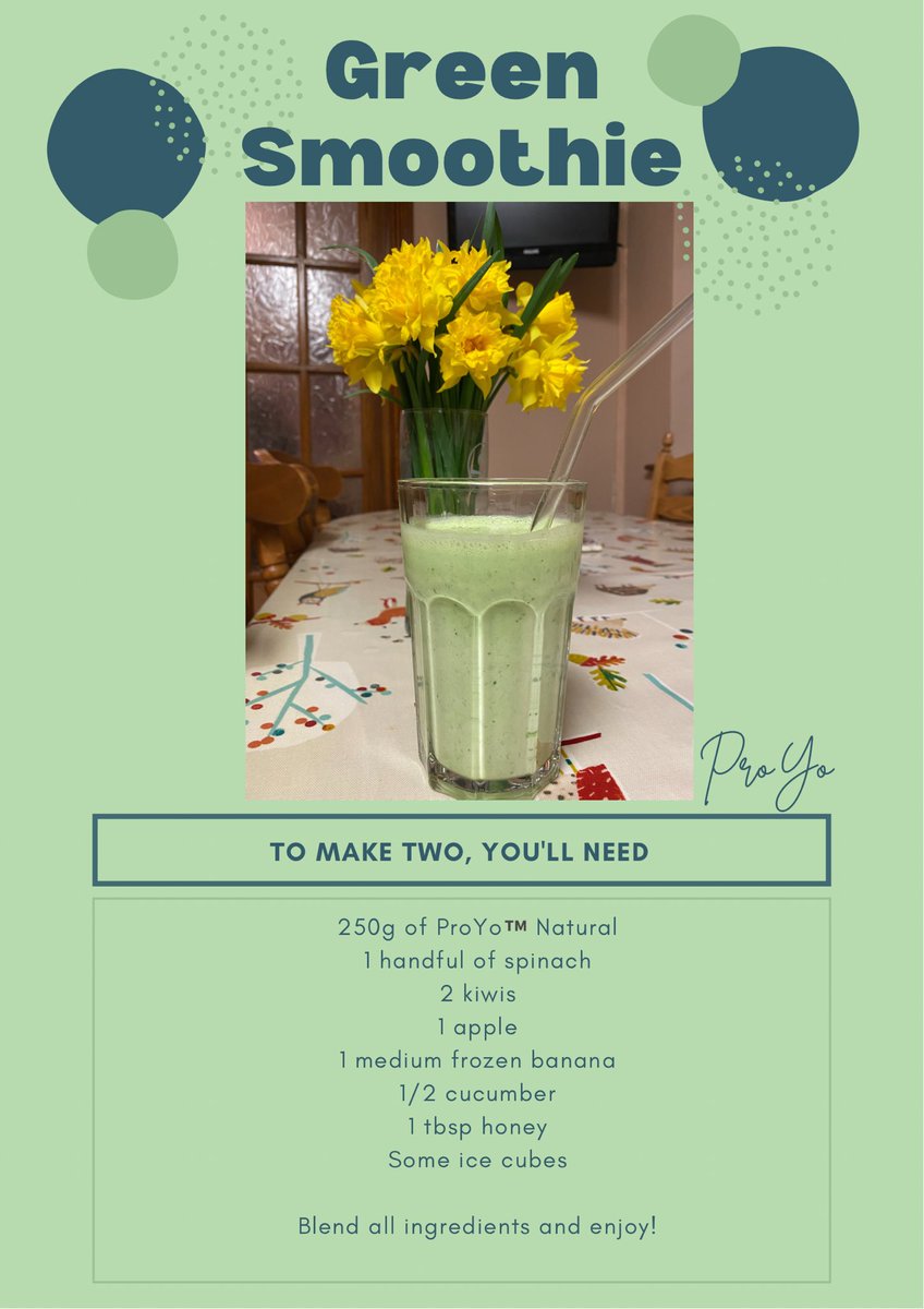 ProYo2020's tweet image. ☘️Happy St Patrick’s Day☘️ 
Why not try our delicious green smoothie for the day that’s in it?