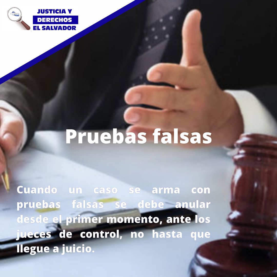 justiciaDDHH_'s tweet photo. 👨‍⚖️👩‍⚖️ || Los casos con pruebas falsas alteran el proceso judicial, interfieren en la justicia y debilitan el sistema. 

#TusDDHH
#ElSalvador https://t.co/JlY6QSJKbE