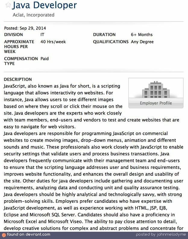 hmangukia9's tweet photo. JavaScript?? Known?? As?? Java?? For?? Short????????? Oh my god is this even true

#java #javascript #devrant https://t.co/sggUGGlAUT
