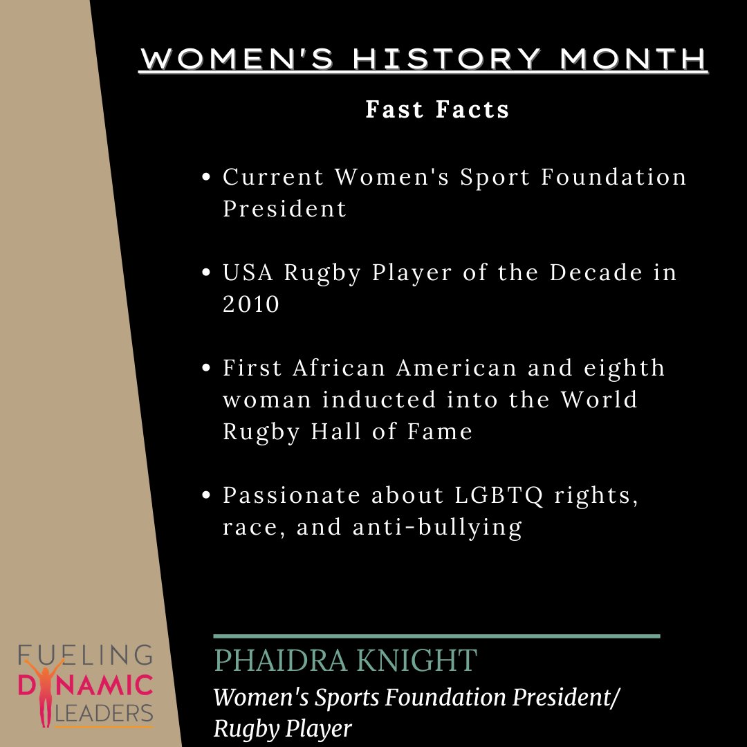 FDLProgram's tweet photo. The founder of @psk_collective and current @WomensSportsFdn President, @phaidraknight is our dynamic leader of the week. #FDLprograms #FuelingDynamicLeaders #WomeninSports https://t.co/vN8bSjB7h2