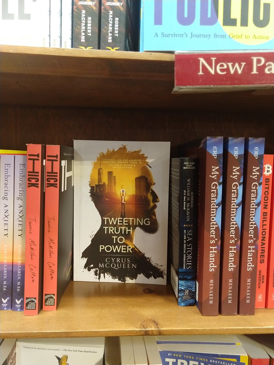 CyrusMMcQueen's tweet photo. Thrilled to see my book on the shelves of @boulderbooks!! For those of you in the Boulder/Denver area head over to this wonderful independent bookstore!! 🤓📖❤️#TweetingTruthToPower #BoulderBookStore https://t.co/oPB8OsJIjB