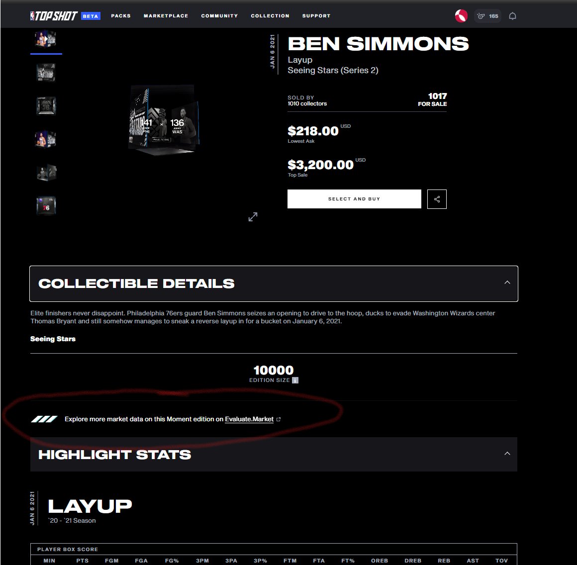evaluatexyz's tweet image. You can now access our site via a link on @nbatopshot moment listings!!! 🚀📈

Super thankful for the work their team did to make this happen.  #NBATopShot